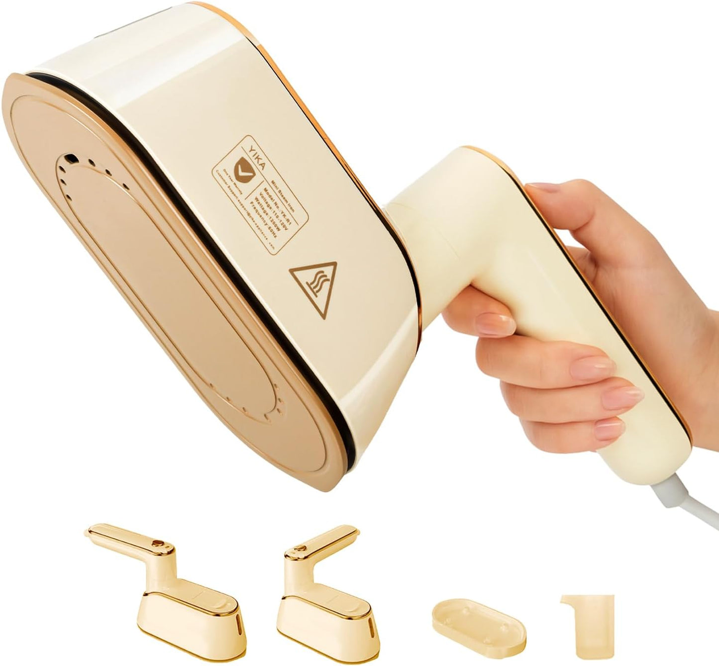 YIKA Handheld Clothes Steamer - 2-in-1 Garment Steam Iron with 25s Heat Up & Ceramic Soleplate | Wrinkle Remover for All Fabrics