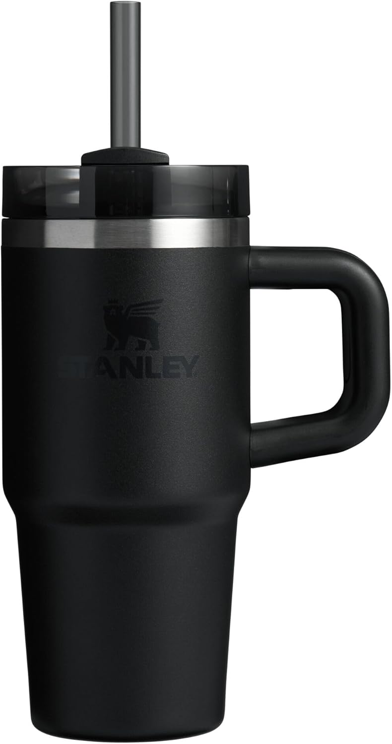 STANLEY Quencher H2.0 Tumbler - 14 oz Insulated Stainless Steel Cup with Handle & Straw | BPA-Free | Black 2.0