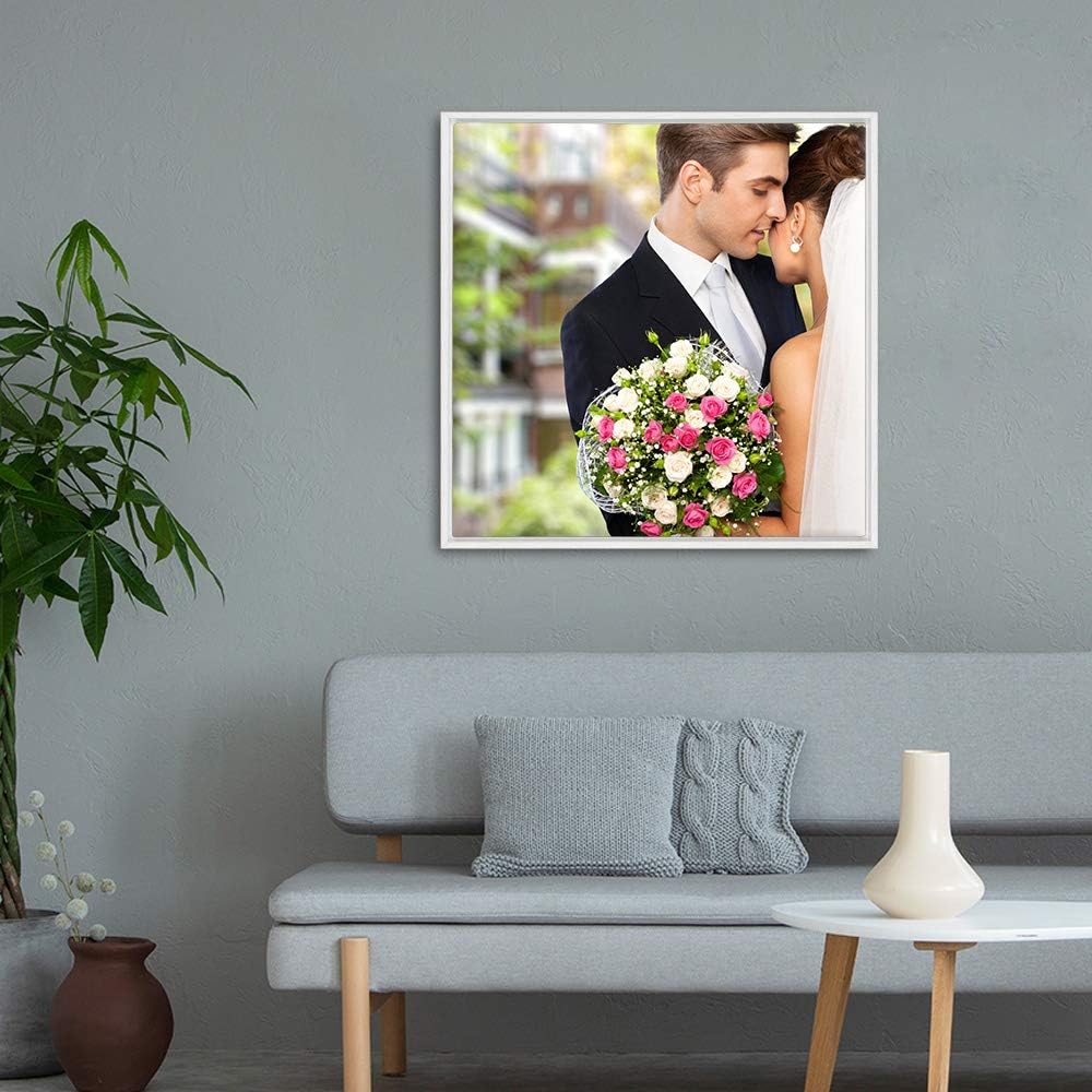 Wall26 Framed Canvas Wall Art - Custom Home Decor for Living Room & Bedroom | 24"x24", White Frame