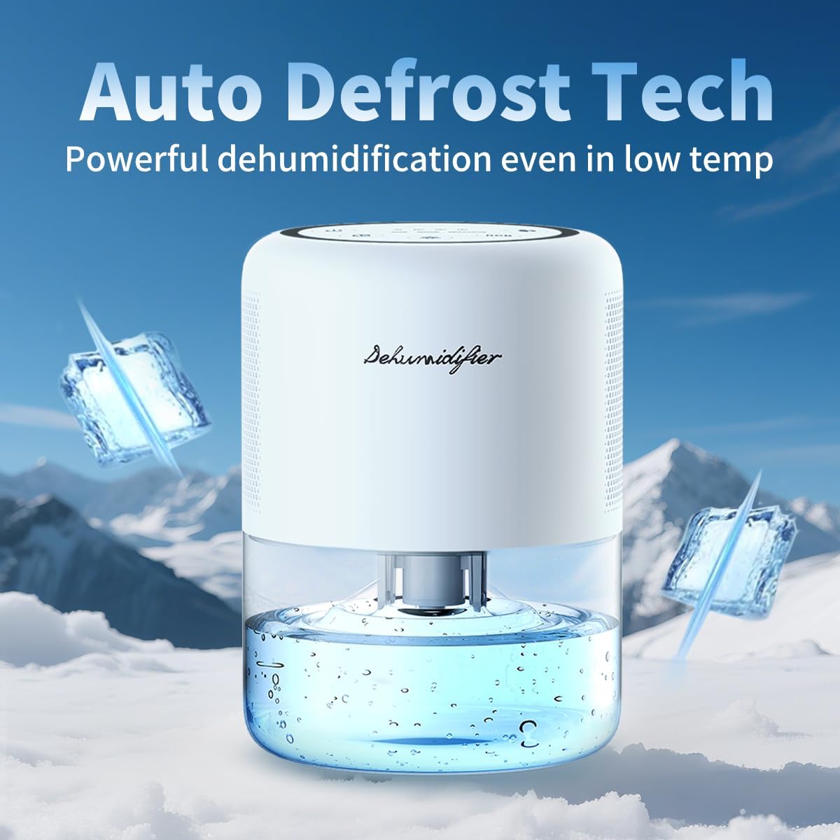 Skiennix 44oz Small Dehumidifier - Auto-Off, Quiet Operation, 10 Color Lights | Ideal for Bedrooms & Closets (215 sq.ft)