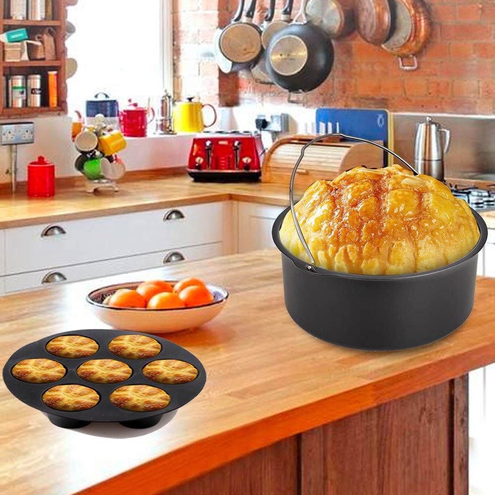 Phillips Air Fryer Accessories Set - 7-Piece Kit with Egg Bites Mold, Pizza Pan & More for 3.5Qt-5.8Qt Models