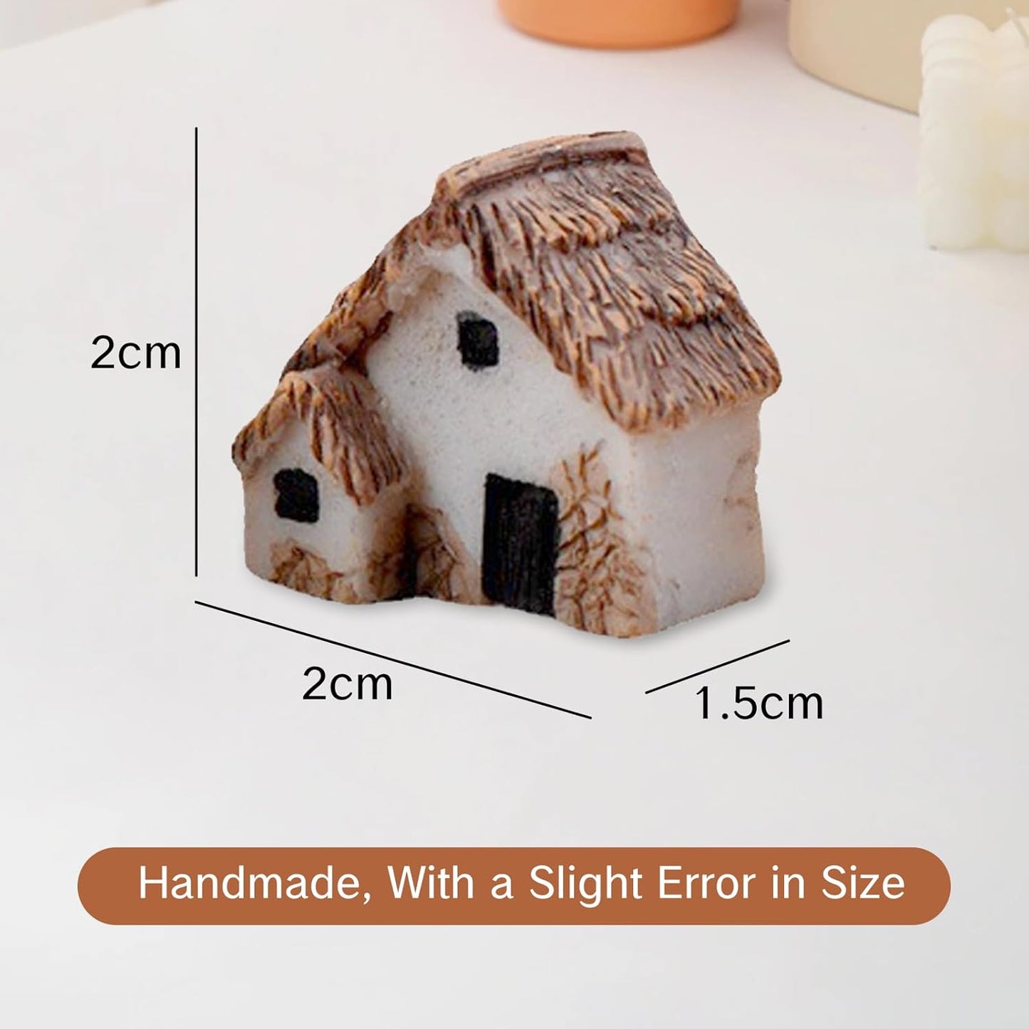 Skiennix Miniature House Village Set - 12pcs Resin Figurine Buildings for Fairy Garden Decor | Perfect for Bonsai & Succulents