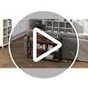 Grey Oak 39 Inch Console Sofa Table with Drawer and Shelves - Entryway & Living Room Storage