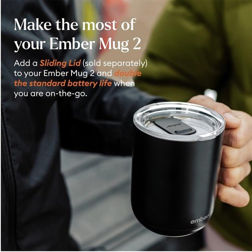 Ember Temperature Control Smart Mug 2, 10 Oz, App-Controlled Heated Coffee Mug with 80 Min Battery Life and Improved Design, Gold