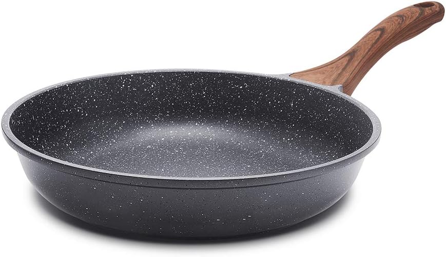 SENSARTE Nonstick Frying Pan - Swiss Granite Coating Omelette Pan | PFOA Free Stone Cookware (8 Inch)