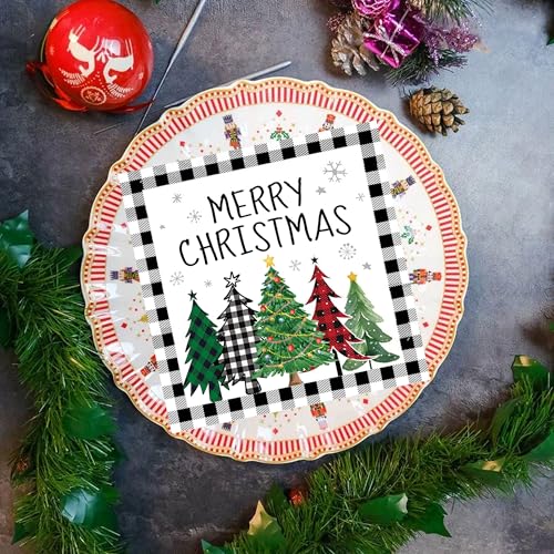 20Pcs Christmas Paper Napkins, Xmas Tree Farmhouse Disposable Napkins