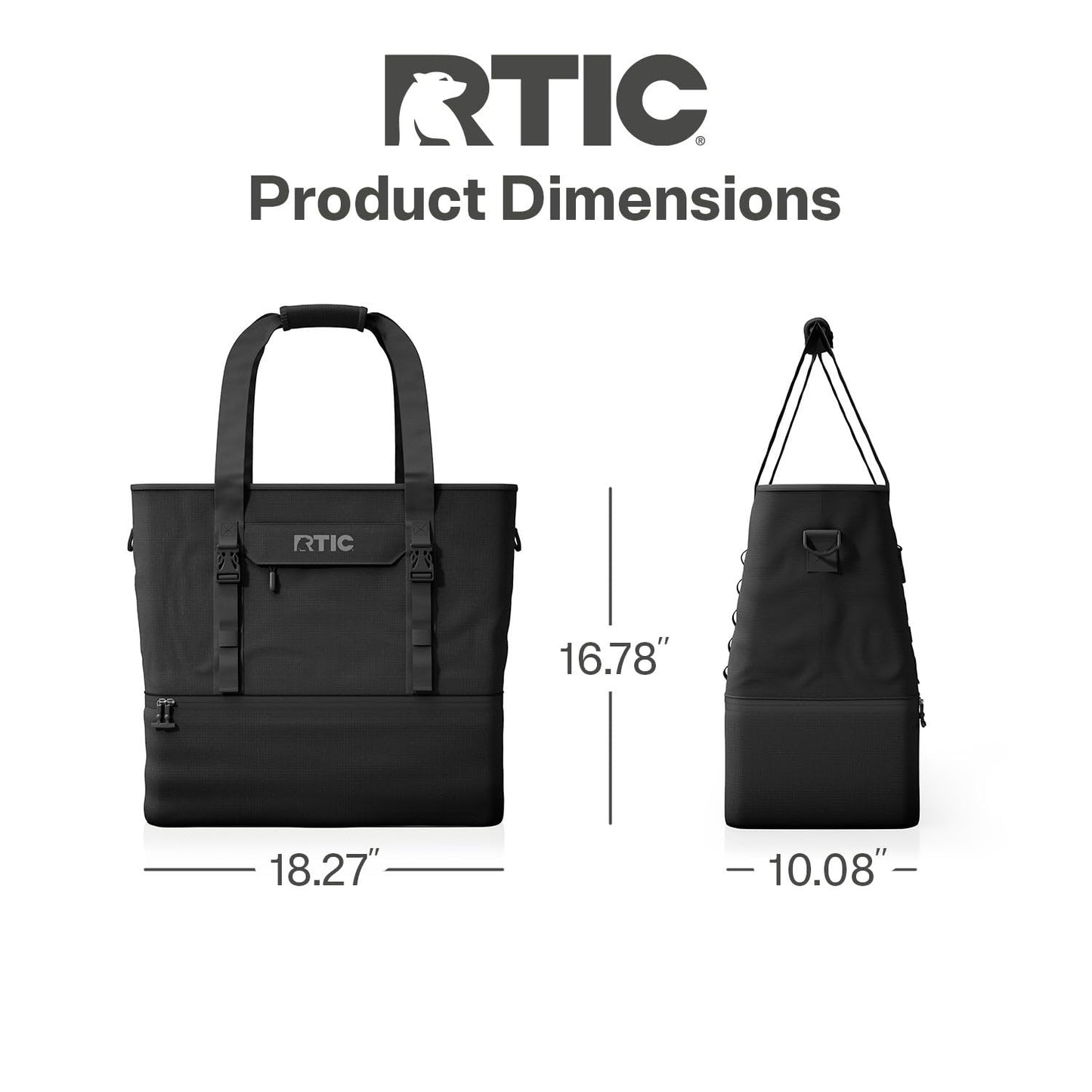 RTIC 2-in-1 Chillout Bag Soft Insulated Cooler Tote, Portable, for Lunch, Beach, Travel, Drink, Beverage, Car, Camping, Picnic, 24-Can Capacity, Olive