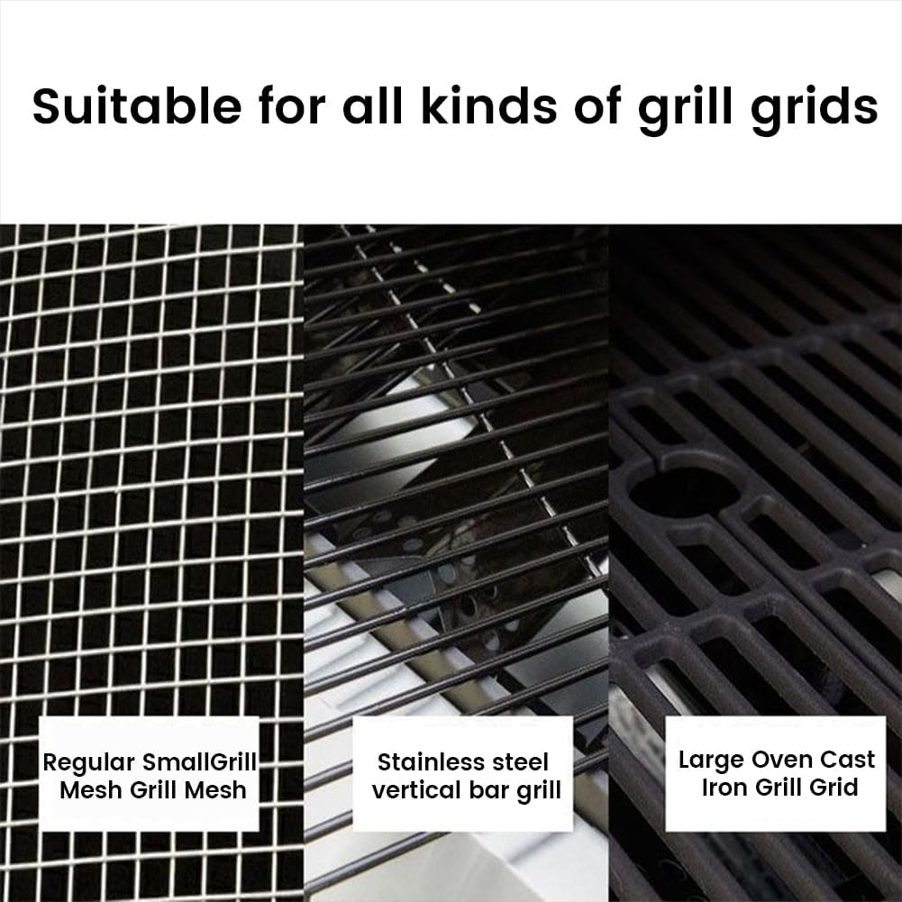 Skiennix Heavy-Duty Grill Brush - Stainless Steel Wire Scraper for Outdoor BBQ Cleaning