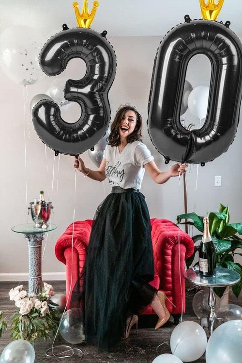 40 Inch Number 3 Balloon by Black | Perfect for 3rd Birthday Party Decorations