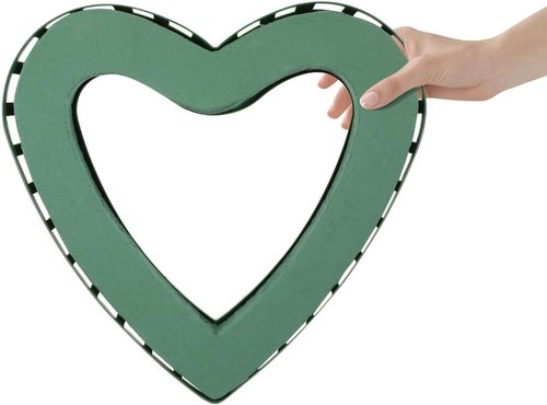 Heart Shaped Floral Foam Cage by [Brand Name] - Large Wet Flower Base for Stunning Arrangements