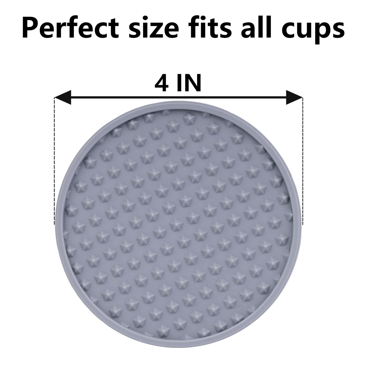 Ortarco 6 Pack Drink Coasters with Holder, Silicone Cup Mat for Hot or Cold Drinks, Non-Slip, Non-Stick