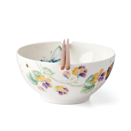 Lenox Butterfly Meadow Bowl & Chopsticks, 1.65 LB, Multi
