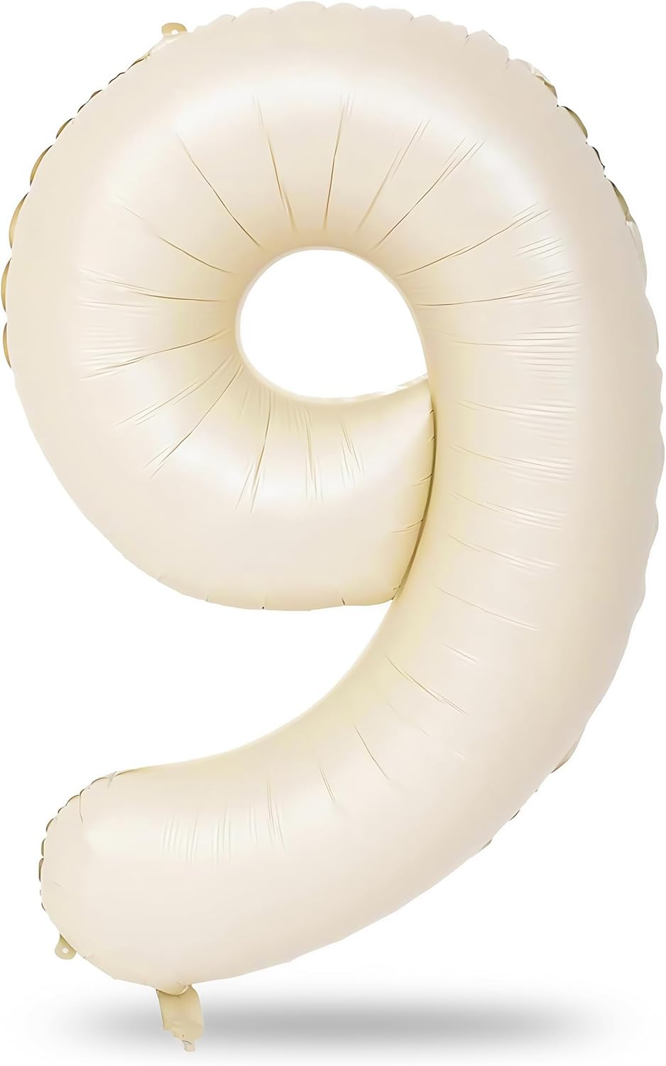 Skiennix 40-Inch Beige Number 9 Balloon - Large Cream Foil Helium Decoration for Birthdays & Anniversaries