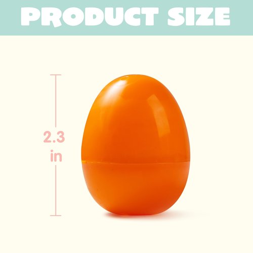 JOYIN 200 PCS 2.3" Easter Eggs, Empty Plastic Eggs Fillable Colorful Bright Eggshell Bulks for Easter Hunt, Filling Treats, Party Favor, Basket Stuffers, Classroom Prize Supplies