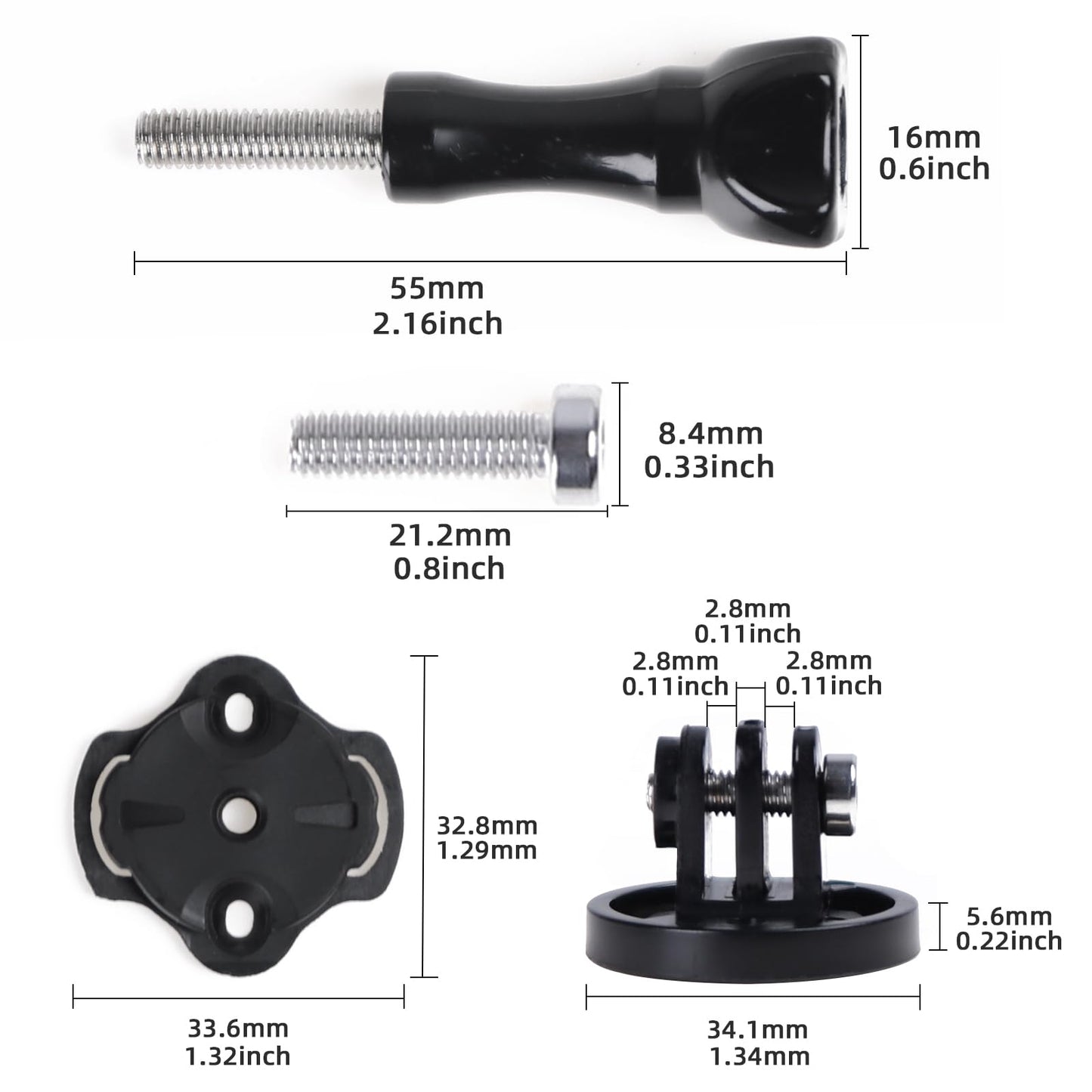NELboNs Quick Release Sport Action Camera Mount Compatible with IGPS Port M80 Out-Front Bike Bracket Threaded Mount for Bicycle Lights Holder