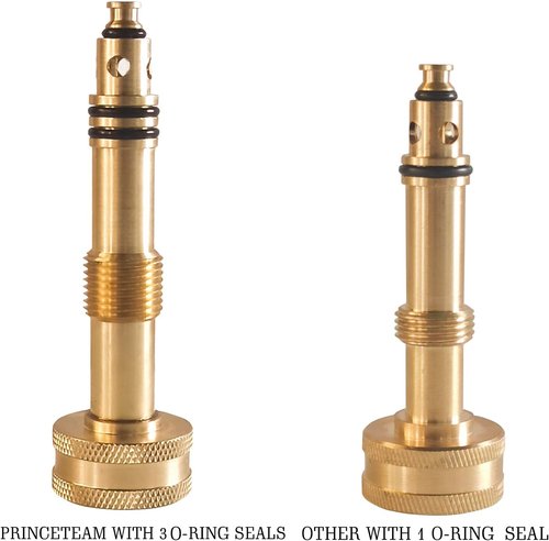 Hourleey Heavy-Duty Brass Hose Nozzle - Adjustable Twist Design with 10 Rubber Washers | 4-Inch, 2-Pack