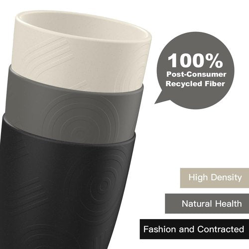 Homienly Premium Wheat Straw Cups Set of 6, Reusable 16oz Water Glasses Lightweight and Unbreakable Drinking Cups,Alternative Plastic Cup Dishwasher Safe Cups for Home and Outdoor - GreyStone
