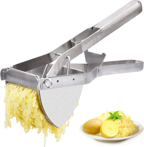 CUGLB Stainless Steel Potato Ricer - Professional Kitchen Tool for Creamy Mashed Vegetables