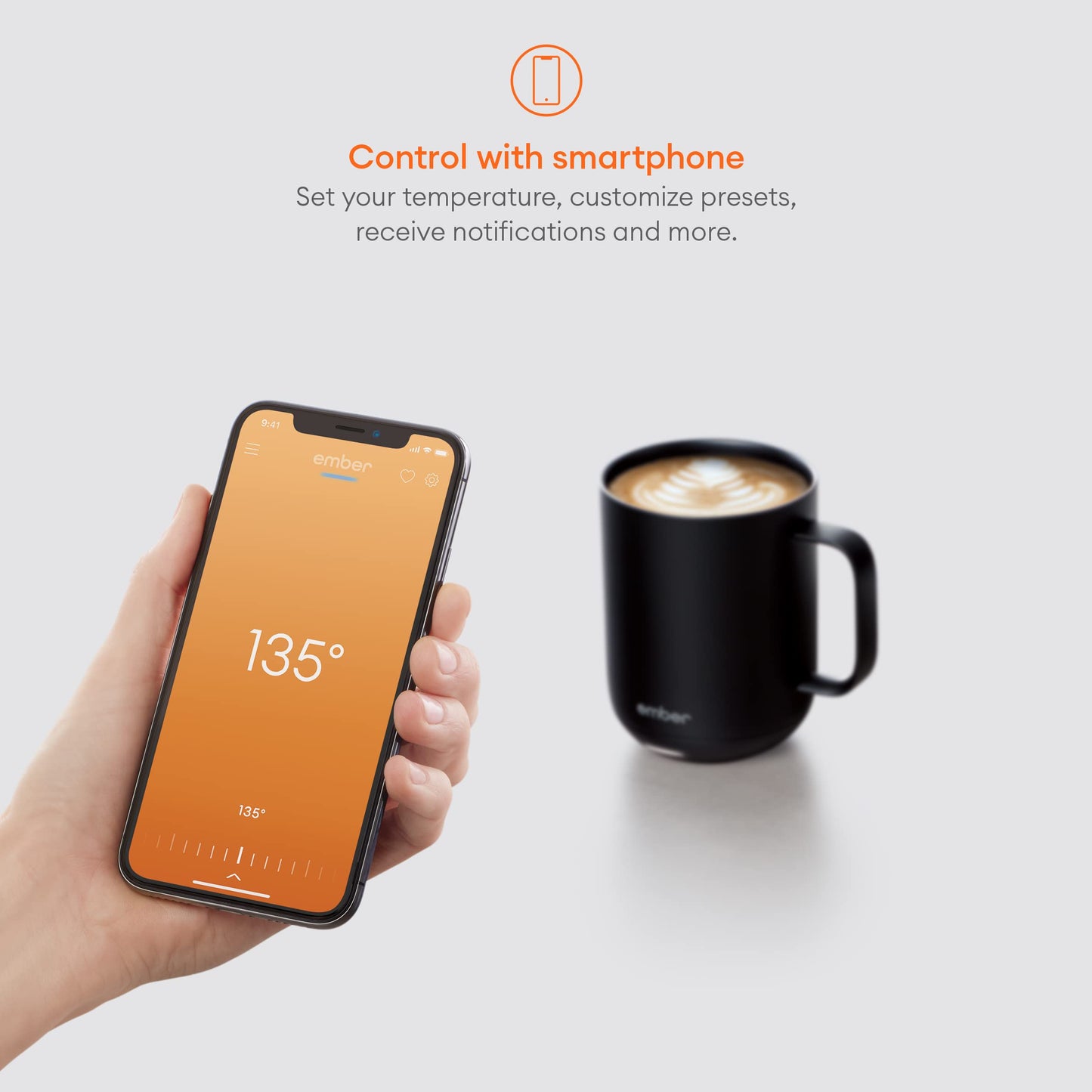 Ember Temperature Control Smart Mug 2, 10 oz Black, App Controlled Heated Coffee Cup | Double your battery life when you pair with an Ember Sliding Lid and Signature Series Cloth