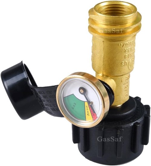 GasSaf Propane Tank Gauge - Accurate Level Indicator for 5lb-40lb Tanks | Ideal for RVs, BBQs & Fire Pits