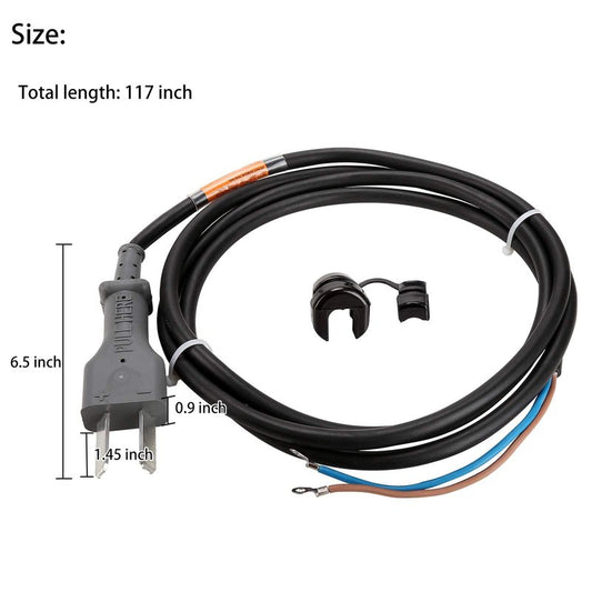 10L0L 36 Volt 2-Prong DC Charger Cord with Plug for Club Car DS, EZGO and Columbia Electric Models, OEM 101643301, 1013076, 66063-69B, 14835-G1