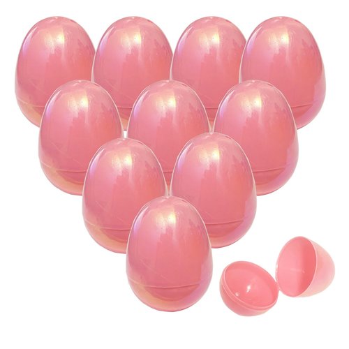 Higoala 36 Metallic Easter Eggs, Fillable Plastic Easter Egg Hunt Party Supply Pack - 2.5" Colorful Painting Color Plastic Eggs