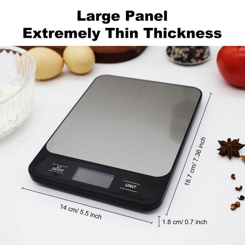 JOEAA Food Kitchen Scale, 10kg 22lb Digital Grams and Ounces for Weight Loss