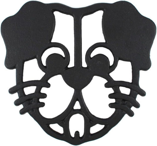 Dog Cast Iron Trivet for Hot Pots - Perfect Dog Lover Gift & Kitchen Decor, 7x6.5 Inches