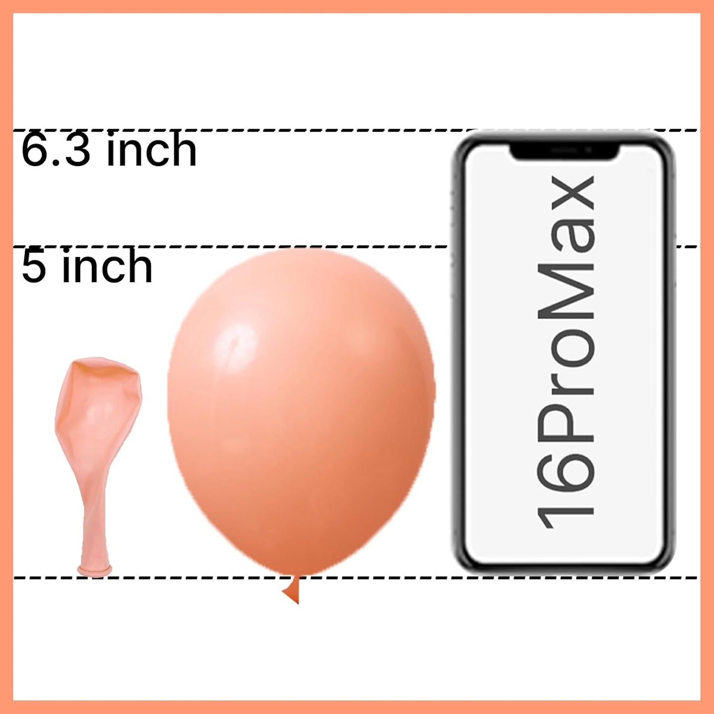 PartyWoo Peach Balloons - 50 Pcs Mini 5 Inch Pastel Light Orange & Pink Latex for Weddings & Parties