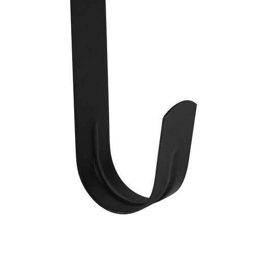 Aeranto Wreath Hanger for Front Door, Slim Over The Door Hook, Easy to Use and Reusable Holiday Wreath Holder for Christmas, Thanksgiving, Halloween and Daily Décor(15" Black, 1)