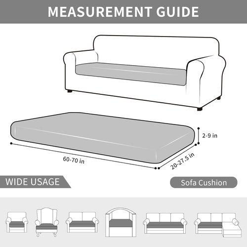 Easy-Going Waterproof Couch Cushion Covers - Durable Stretch Jacquard Sofa Seat Protector for Pets & Kids | Camel