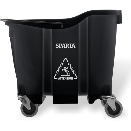 SPARTA 7690403 Omnifit Plastic Mop Bucket For Cleaning, 35 Quarts, Black