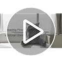 SLIGUY Extra Large Black Reading Pillow 31" Bed Rest with Detachable Neck Roll