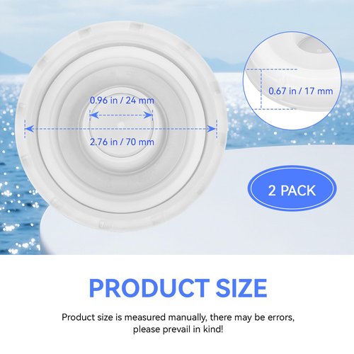 70MM Carboy Cap for Hedpak 5 Gallon Water Tanks Jug, Replacement Water Jug Cap, Plastic Carboy Caps with 3/4" NPT Center for Easy Faucet Attachment and Leak-Proof Sealing, 2 Pack