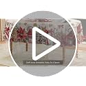 Horaldaily 52 x 70 Inch Christmas Tablecloth Red with Gifts & Trees