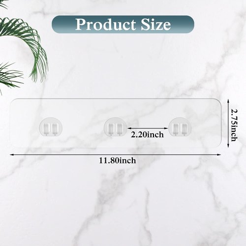 EAGMAK Transparent Shower Caddy - No Drilling Adhesive Soap Holder | 2-Pack Bathroom & Kitchen Storage