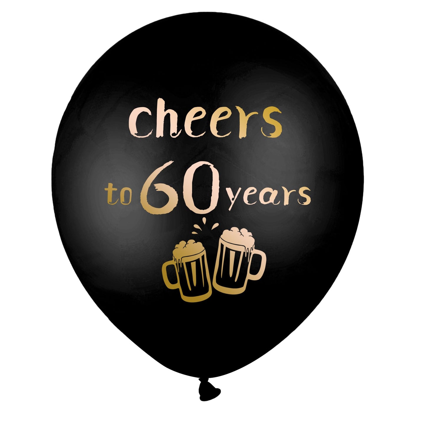 SHUNTAI Cheers to 60 Years Black and Gold Birthday Decorations - 60th Birthday Balloons, Latex Gold Confetti for Women Men - 60 Anniversary Theme Happy Party Decor 12 Inch