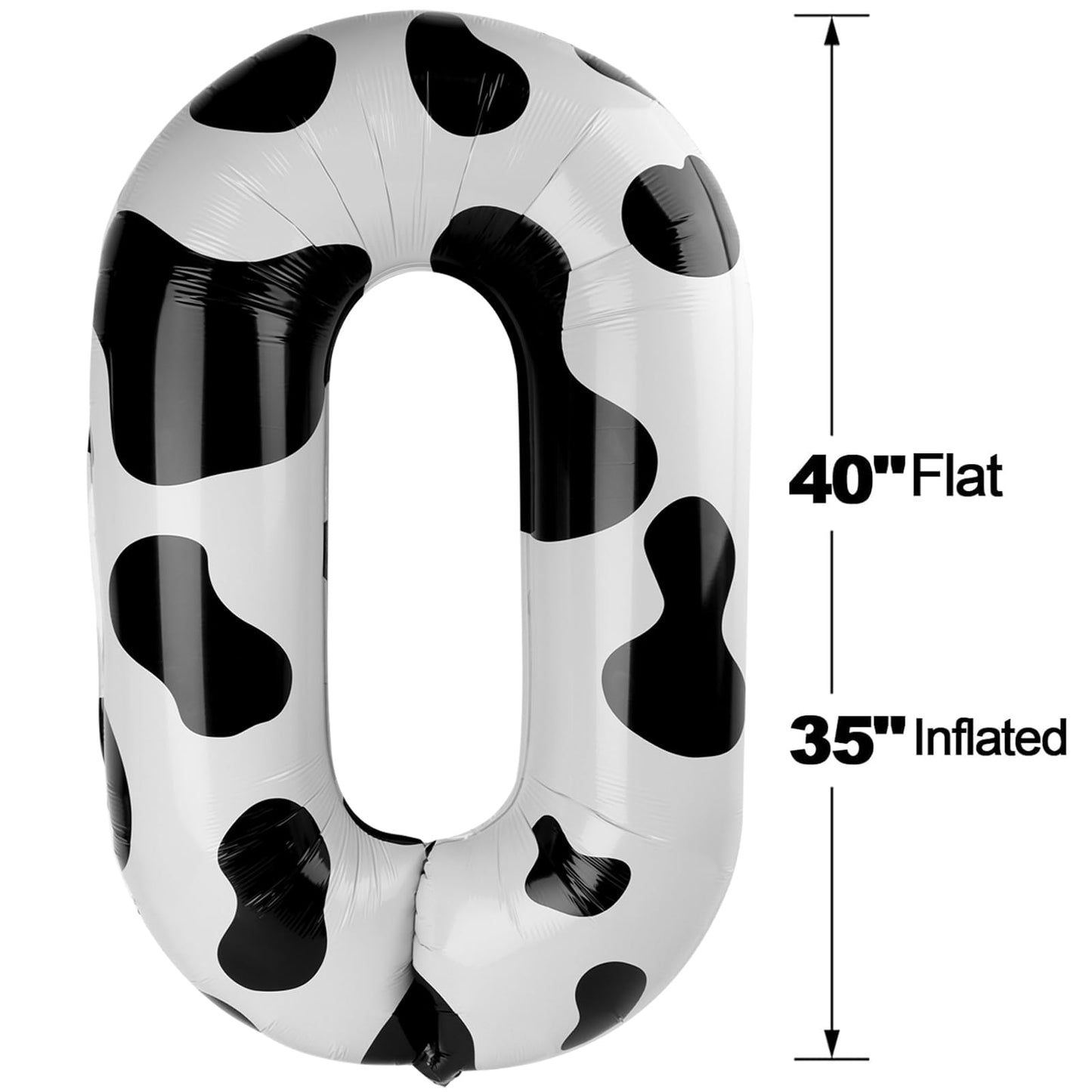 Cow Print Number 10 Balloon 40 inch, 10 Number Balloons, 10th Cow Farm Barnyard theme Birthday Decorations for Girls Boys Kids, 10 Year Old Party Supplies