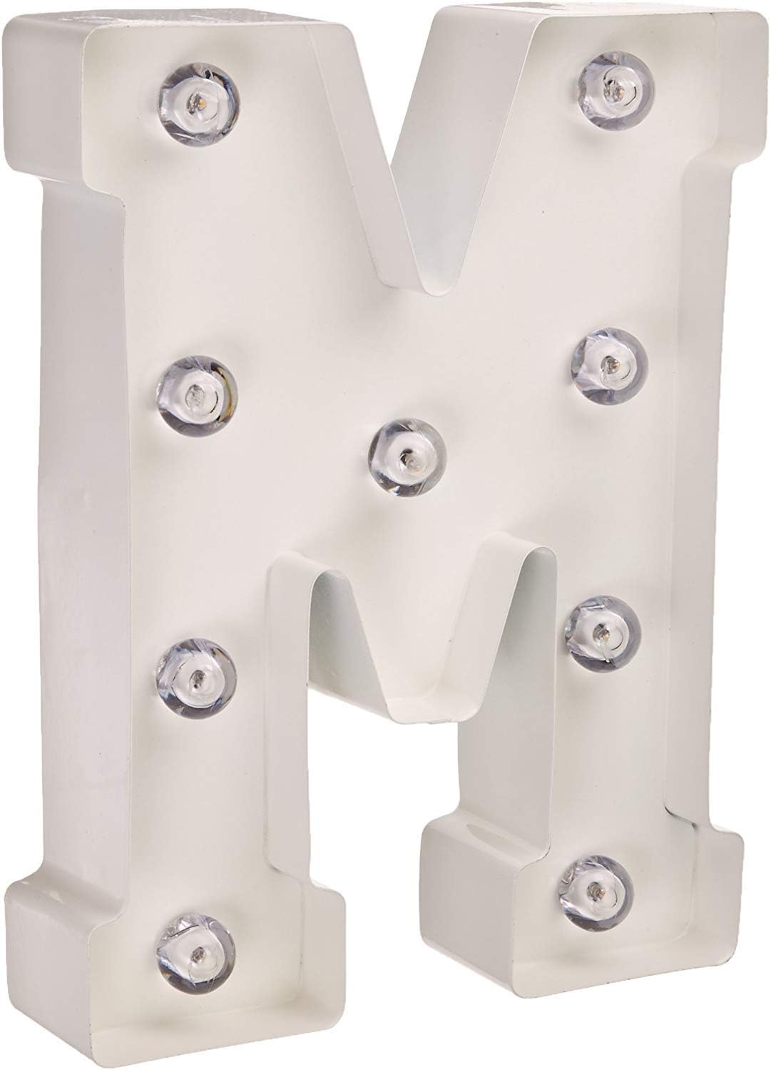 Silver Metal Marquee Letter J - 9.87” Tall Galvanized Decor for Events & Home