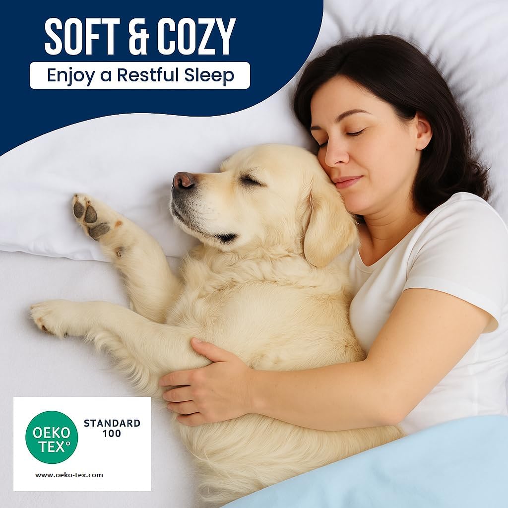Skiennix 100% Waterproof Twin XL Mattress Protector - Premium Fitted Cotton Terry Cover, Machine Washable White