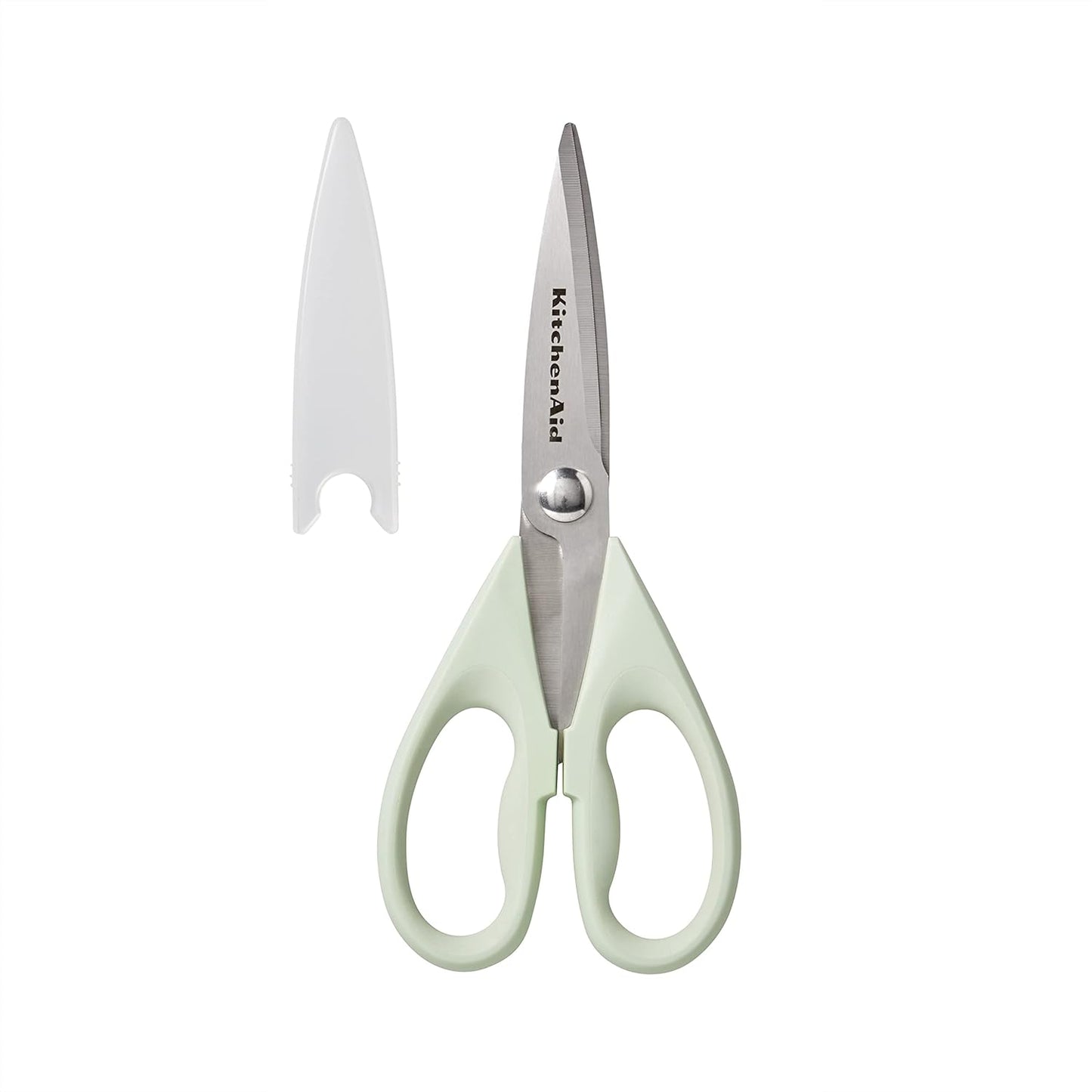 KitchenAid All-Purpose Kitchen Shears - Durable Stainless Steel Scissors with Soft Grip Handle, 8.72 Inch, Pistachio