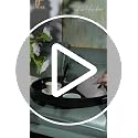 Large Round Ottoman Serving Tray 22 Inch Black Modern Home Decor