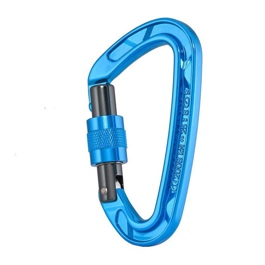 Kailas Locking Climbing Carabiners Rock Clips Heavy Duty Steel UIAA Certified 25KN Screw Gate D Shape for Rappelling and Mountaineering