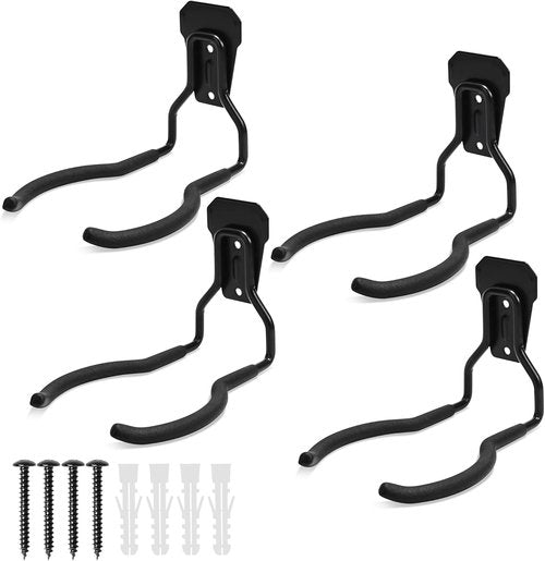 Garden Power Tool Hanger - 4-Piece Steel Trimmer Holder | Wall-Mounted Organizer for Lawn Equipment