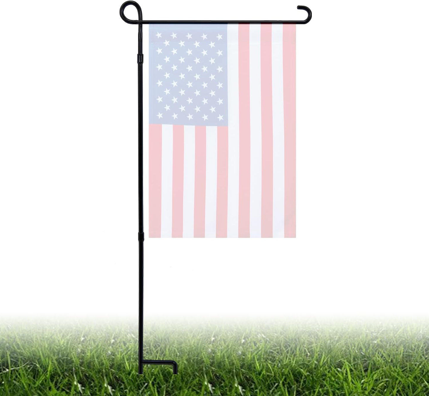 YEAHOME Garden Flag Stand Holder - Premium Weather-Proof Metal Flagpole for Outdoor Decor