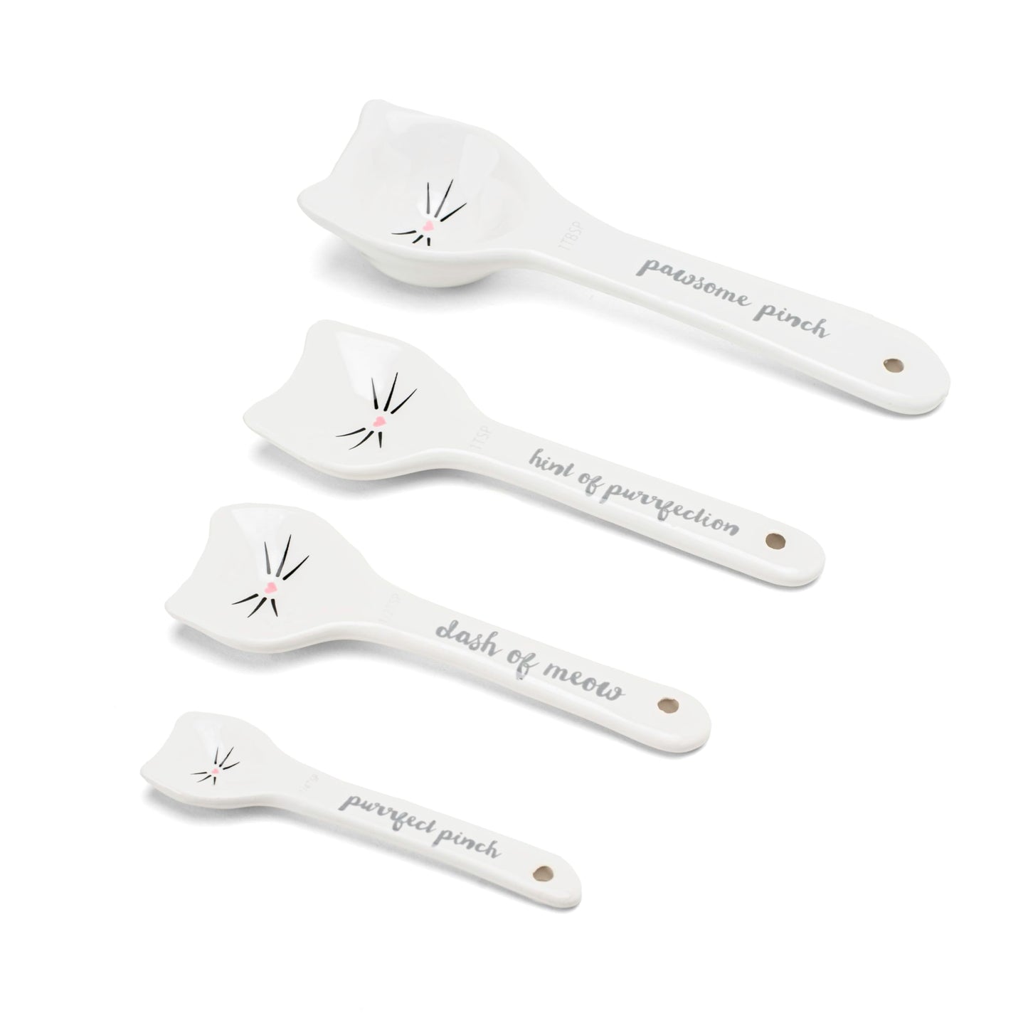 Lemon Ceramic Spoons Set: Lemon Shaped Measuring Spoons: 1 Tablespoon, 1 Teaspoon, 1/2 Teaspoon and 1/4 Teaspoon