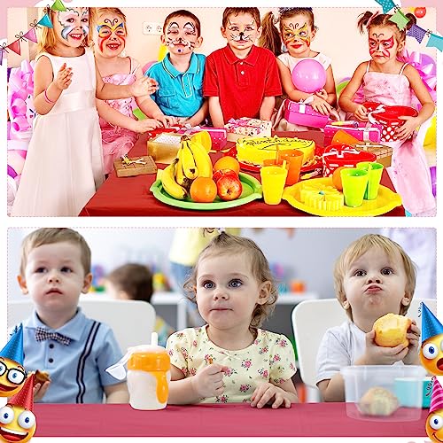 40 Pack Colorful Disposable Plastic Tablecloths 54x108 Inch for Parties & Events