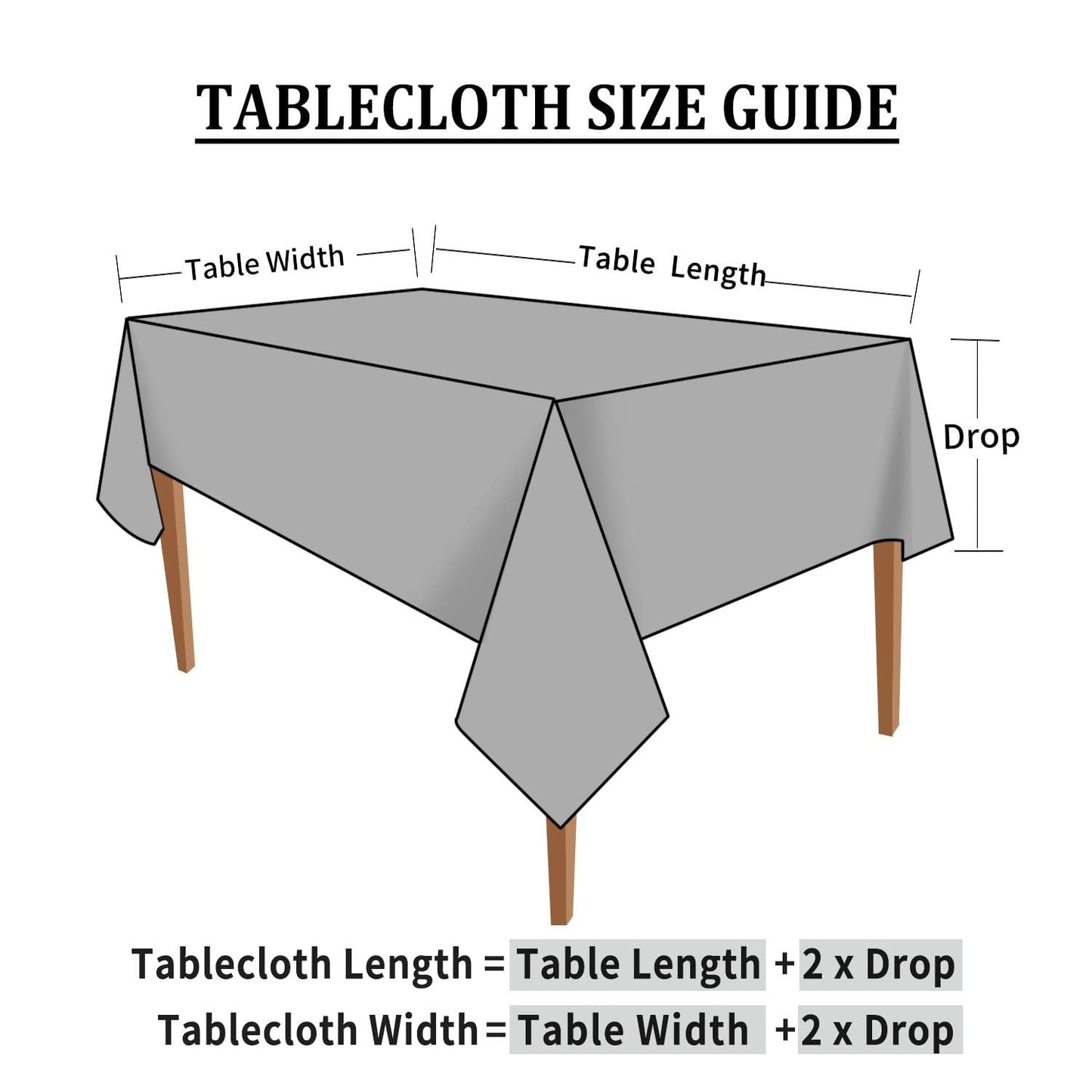 Smiry Rectangle Table Cloth, Waterproof Heavy Duty Vinyl Tablecloths, Wipeable Washable Table Cover for Kitchen and Dining Room (Brown, 60" X 140")