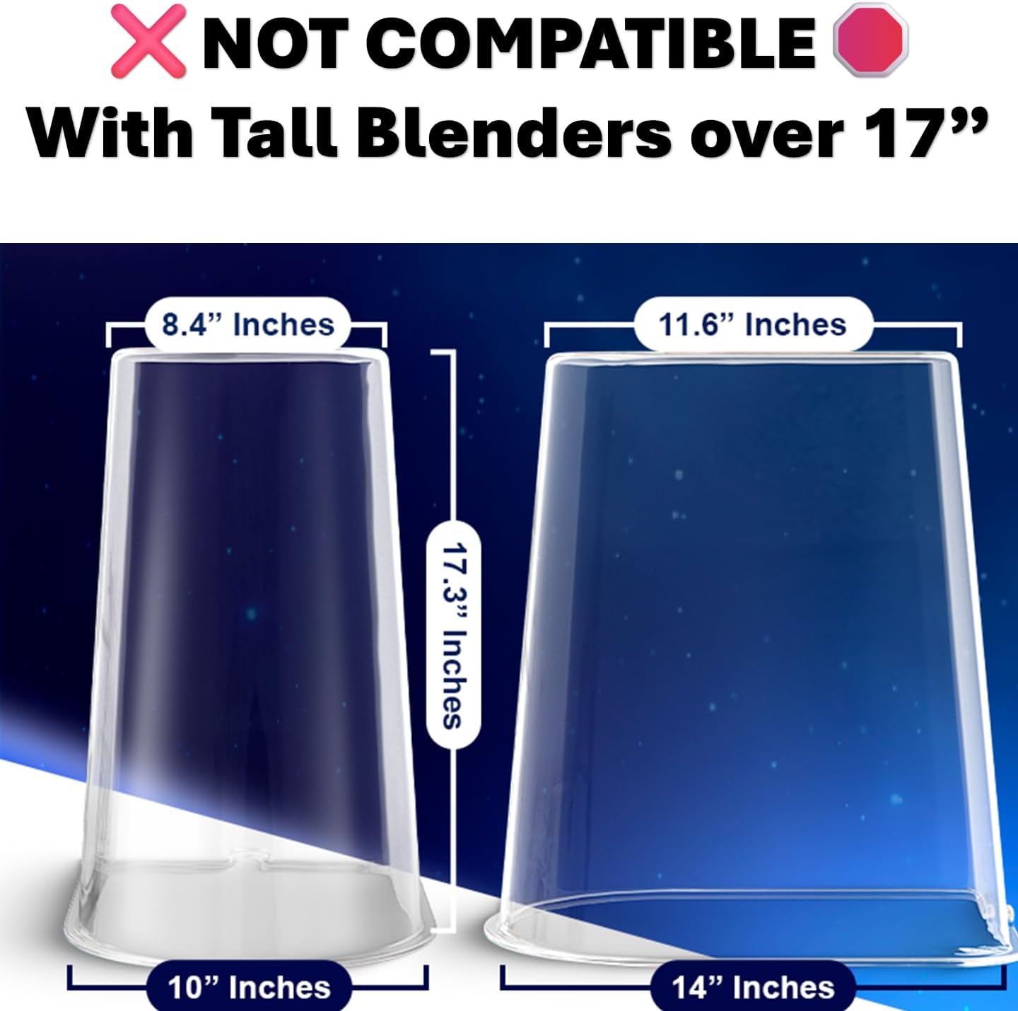 Ninja Creami Oversized Sound Reducing Blender Cover - Fits Most Under-Cabinet Blenders | Check Dimensions