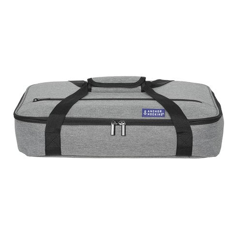 Anchor Hocking 3 Quart Glass Baking Dish with Lid, Insulated Carrier & Hot/Cold Pack
